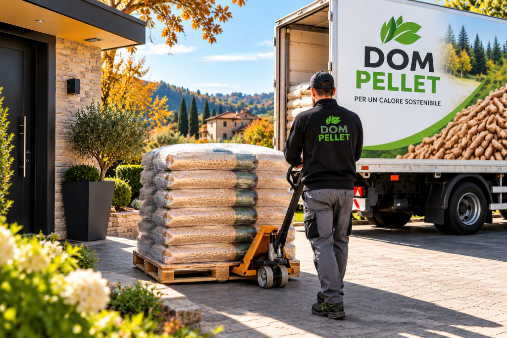 Vendita pellet Lombardia con consegna a domicilio a bancali